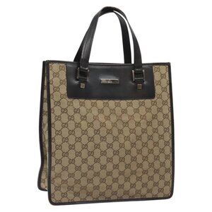 GUCCI GG Canvas Tote Bag Beige